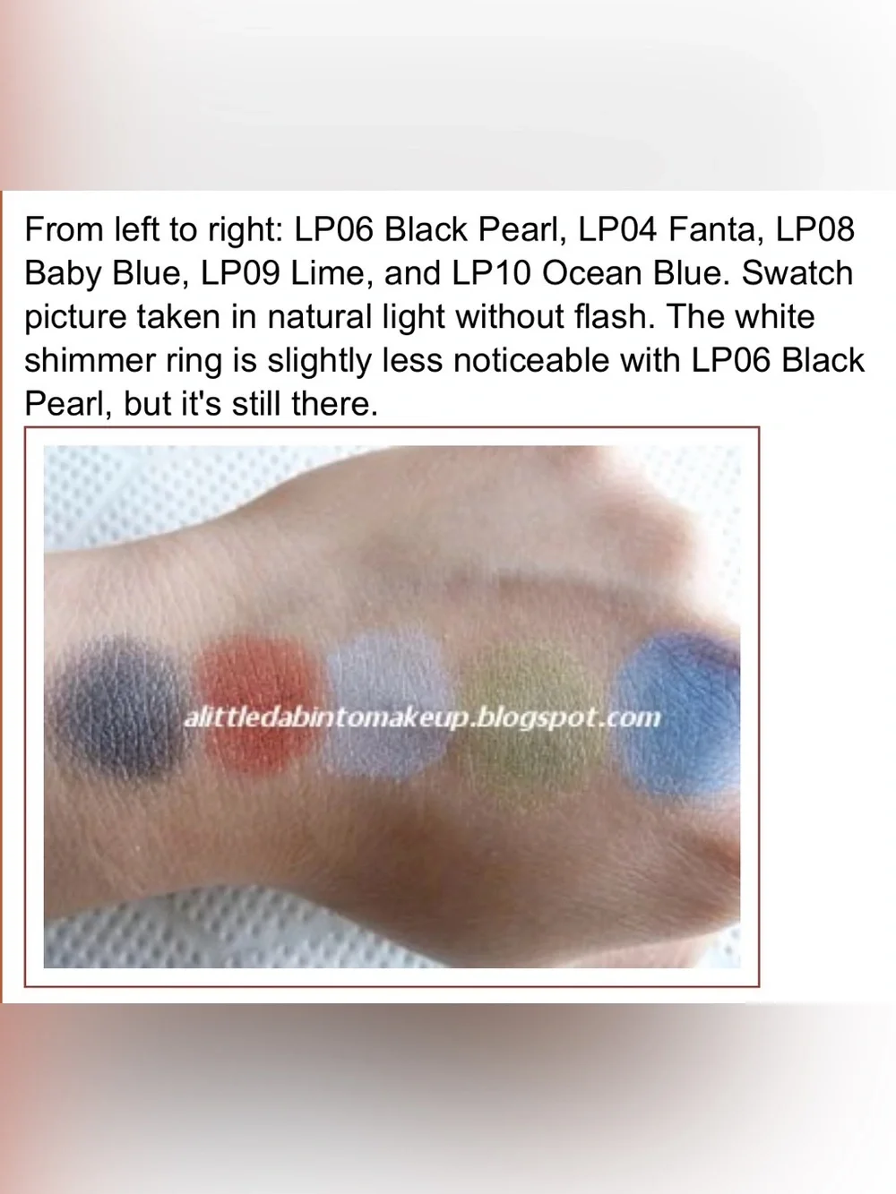 NWT NYX Ultra Pearl Mania Loose Powder Eye Shadow - Baby Blue LP08
